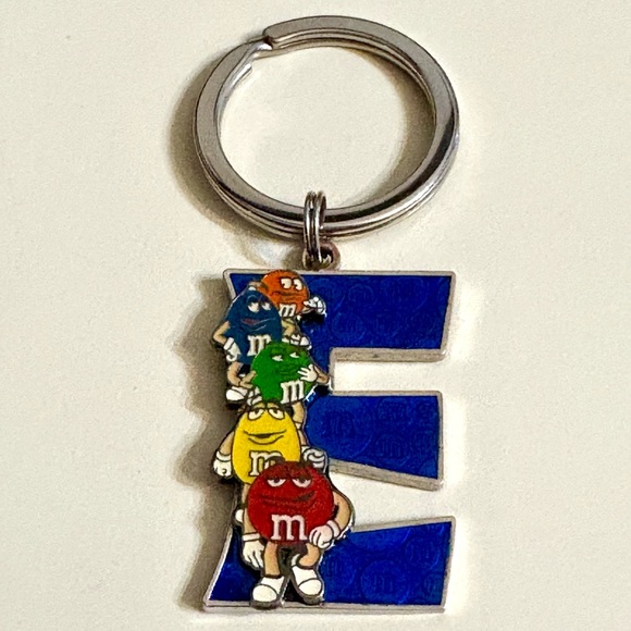 Accessories | Mms Character Keychain With Blue Letter E Authentic From ...